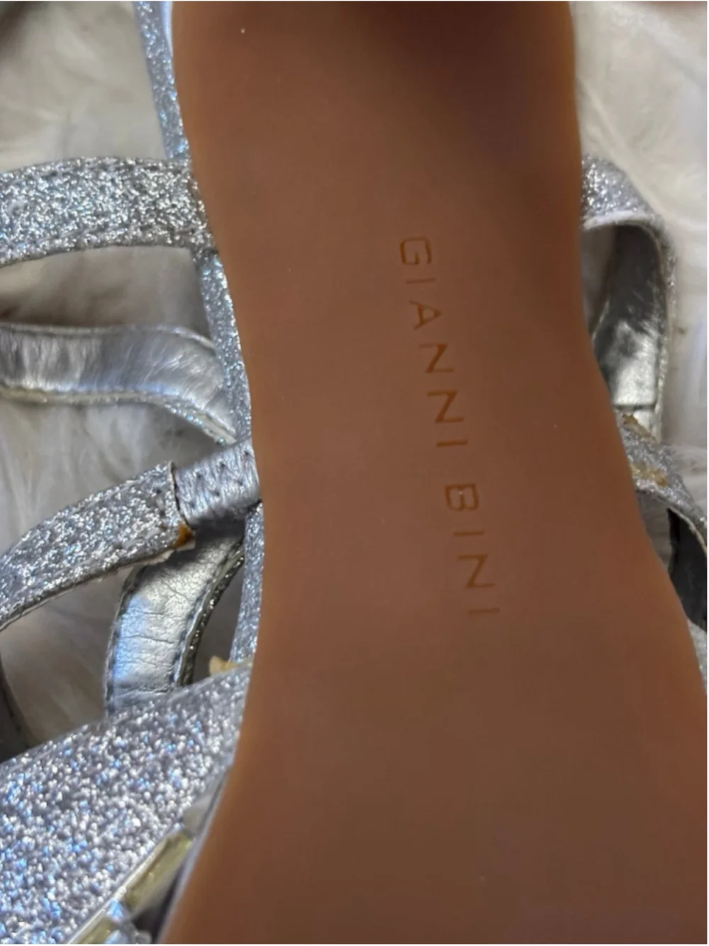 GIANNI BINI Myra Silver Glitter Rhinestone 5